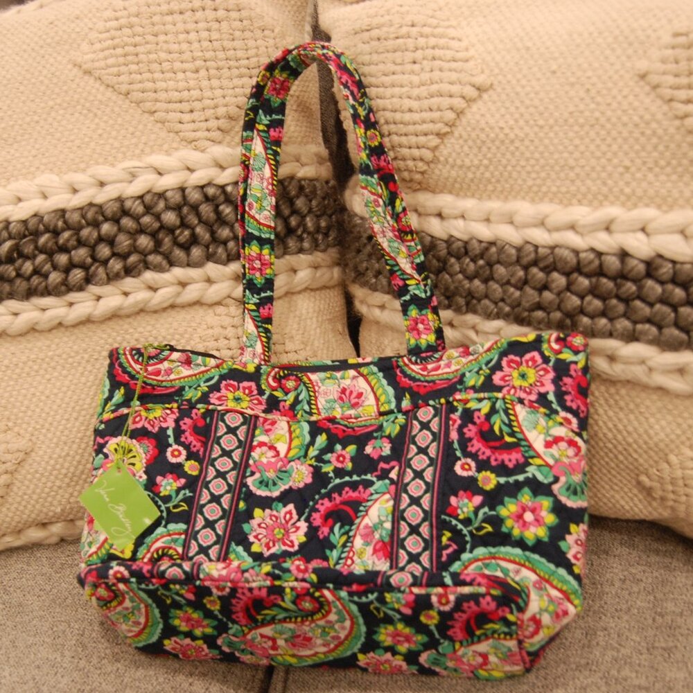 Vera Bradley Quilted Tote – Like New, Colorful Floral Patchwork